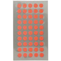 Hobby stickers - 600x stuks - D8 mm - neon oranje ronde stickers - Kantoor stickers - Scrapbook