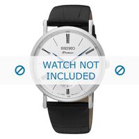 Horlogeband Seiko 6G28-00X0 / SRK035P1 / SRK037P1 / L0G3011J0 Leder Zwart 21mm