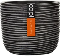 Capi nature rib indoor bol bloempot 23.4x21 cm antraciet