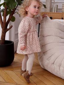 Babyjurk van molton beige (poederkleur)