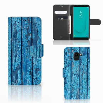 Samsung Galaxy J6 2018 | Book Style Case | Wood Blue