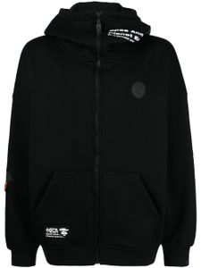 AAPE BY *A BATHING APE® hoodie zippé à détails appliqués - Noir