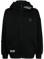 AAPE BY *A BATHING APE® hoodie zippé à détails appliqués - Noir - thumbnail