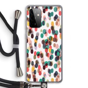 Tropical Dots: Samsung Galaxy A72 5G Transparant Hoesje met koord