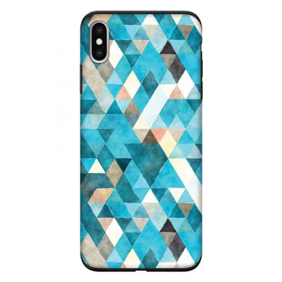 Gekleurde driehoekjes blauw: iPhone XS Max Tough Case