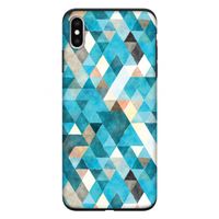 Gekleurde driehoekjes blauw: iPhone XS Max Tough Case