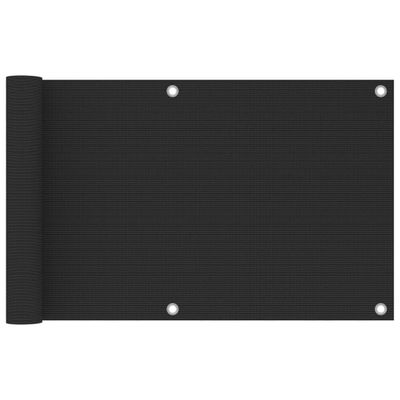 VidaXL Balkonscherm 75x500 cm hdpe antracietkleurig