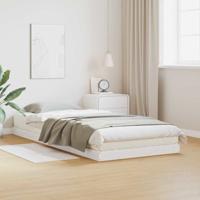 Bedframe Wit 90 x 210 cm Massief grenenhout