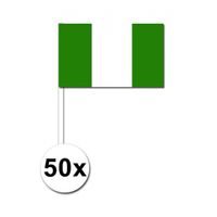 Zwaaivlaggetjes Nigeria 50 stuks   -