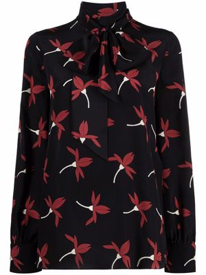 Valentino Garavani blouse à motif imprimé - Noir