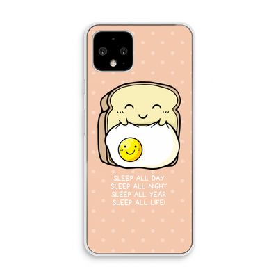 Sleep All Day: Pixel 4 Transparant Hoesje
