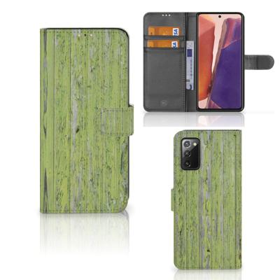 Samsung Galaxy Note 20 | Book Style Case | Green Wood
