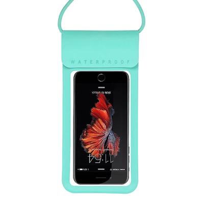 Outdoor duiken zwemmen mobiele telefoon touch screen waterdichte tas voor onder 5 inch mobiele telefoon (blauw)