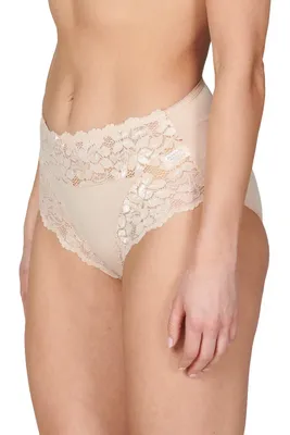 J&C dames tailleslip met kant - microfiber - Kanten vrouwen onderbroek - Elastisch