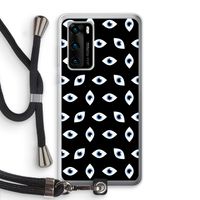 Eyes pattern: Huawei P40 Transparant Hoesje met koord
