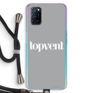Topvent Grijs Wit: Oppo A72 Transparant Hoesje met koord