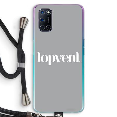 Topvent Grijs Wit: Oppo A72 Transparant Hoesje met koord