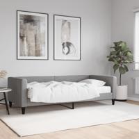 Slaapbank met matras 90x190 cm stof lichtgrijs