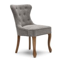 Rivièra Maison Eetkamerstoel 'George' Chenille Jacquard, kleur Bright Taupe