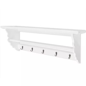 VidaXL Kapstok barokstijl mdf wit