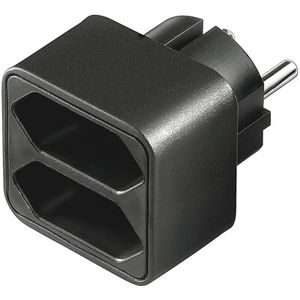 Voedingsadapter 1 beschermend contact -> Euro Stekkerdoos adapter
