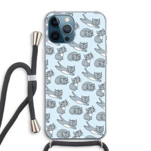 Poezen: iPhone 12 Pro Max Transparant Hoesje met koord