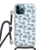 Poezen: iPhone 12 Pro Max Transparant Hoesje met koord