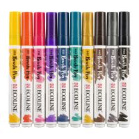 Royal Talens Ecoline Set van 10 Brush Pens - Donker