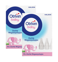 Otrivin Baby Wegwerpdopjes bij Otrivin Baby Aspirator neusjesreiniger - duoverpakking