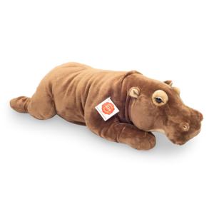 Knuffeldier Nijlpaard - zachte pluche stof - premium kwaliteit knuffels - bruin - 48 cm   -