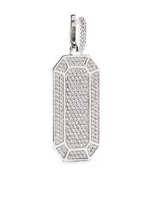 EÉRA boucle d'oreille en or blanc 18ct pavée de diamants - Argent