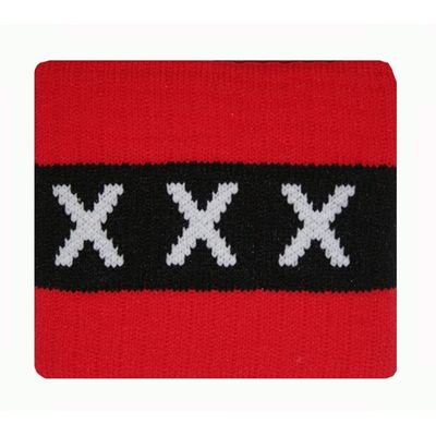 aanvoerdersband XXX rood/zwart