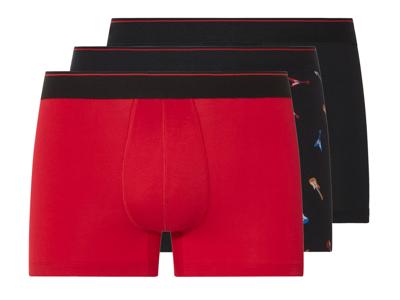 esmara Men Set van 3 heren boxers (Zwart/rood, XL)