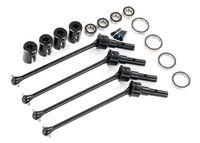 Driveshafts, steel constant-velocity (assembled), front or rear (4) (for use with #8995 WideMaxx suspension kit) (TRX-8996X)