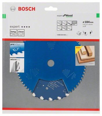 Bosch Accessoires Cirkelzaagblad expert for Wood 184x16x2.6/1.6x24 T - 2608644035