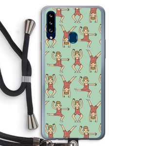 Gymboys: Samsung Galaxy A20s Transparant Hoesje met koord