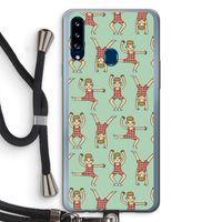 Gymboys: Samsung Galaxy A20s Transparant Hoesje met koord