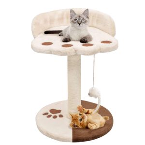 VidaXL Kattenkrabpaal met sisal krabpaal 40 cm beige en bruin