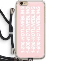 Hotline bling pink: iPhone 6 PLUS / 6S PLUS Transparant Hoesje met koord