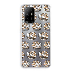 Slapende poes: Oppo A94 5G Transparant Hoesje
