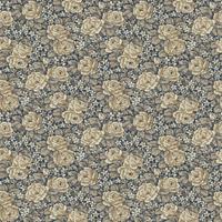 Dutch Wallcoverings Rosenlycka - Roses Blue/Ochre - Blauw/Oker