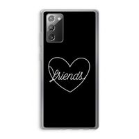 Friends heart black: Samsung Galaxy Note 20 / Note 20 5G Transparant Hoesje