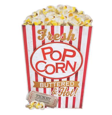 Fresh Popcorn Buttered and Hot MDF Wand Bord