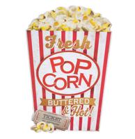 Fresh Popcorn Buttered and Hot MDF Wand Bord