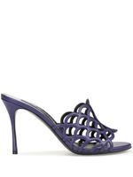 Sergio Rossi mules Mermaid 90 mm en cuir - Violet