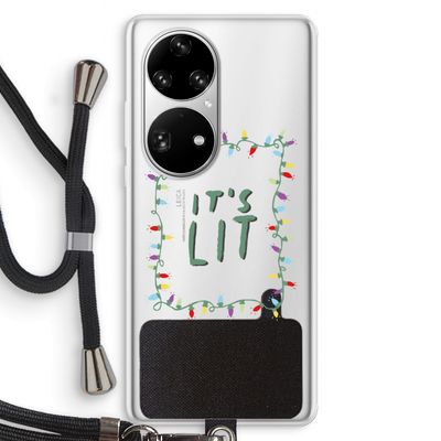 It's Lit: Huawei P50 Pro Transparant Hoesje met koord