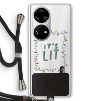 It's Lit: Huawei P50 Pro Transparant Hoesje met koord
