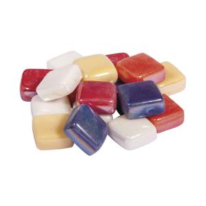 Mozaiek steentjes Silky Glass - diverse kleuren - 250x stuks - 1 x 1 cm formaat - hobby artikelen   -