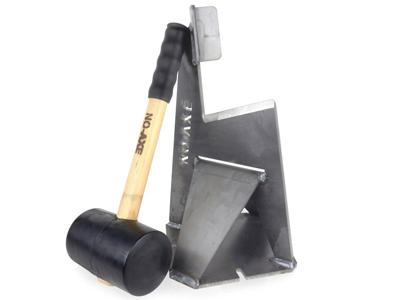 NO-AXE Hortus Houtklover blank staal met hamer - Hortus