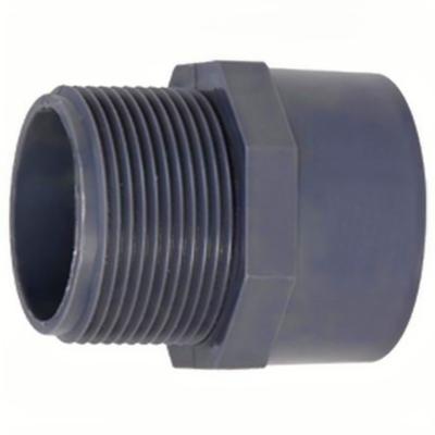 Aquaforte PVC Puntstuk 63mm x 2" Buitendraad PN10 - Stabiel en Makkelijk te Installeren
